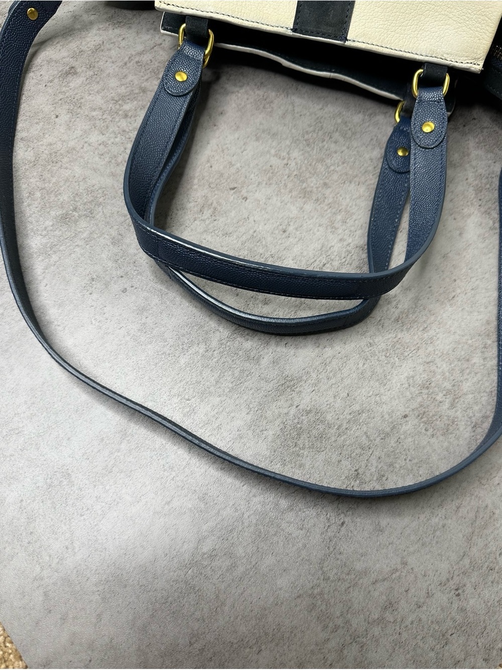 Jerome Dreyfuss Anatole Colorblock Leather Tote Bag - Picture 8 of 12